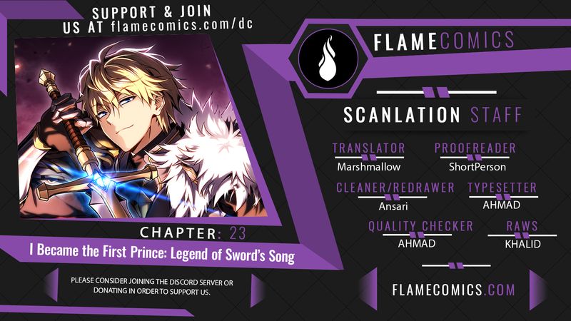 I Became the First Prince: Legend of Sword’s Song - Chapter 23 Page 1