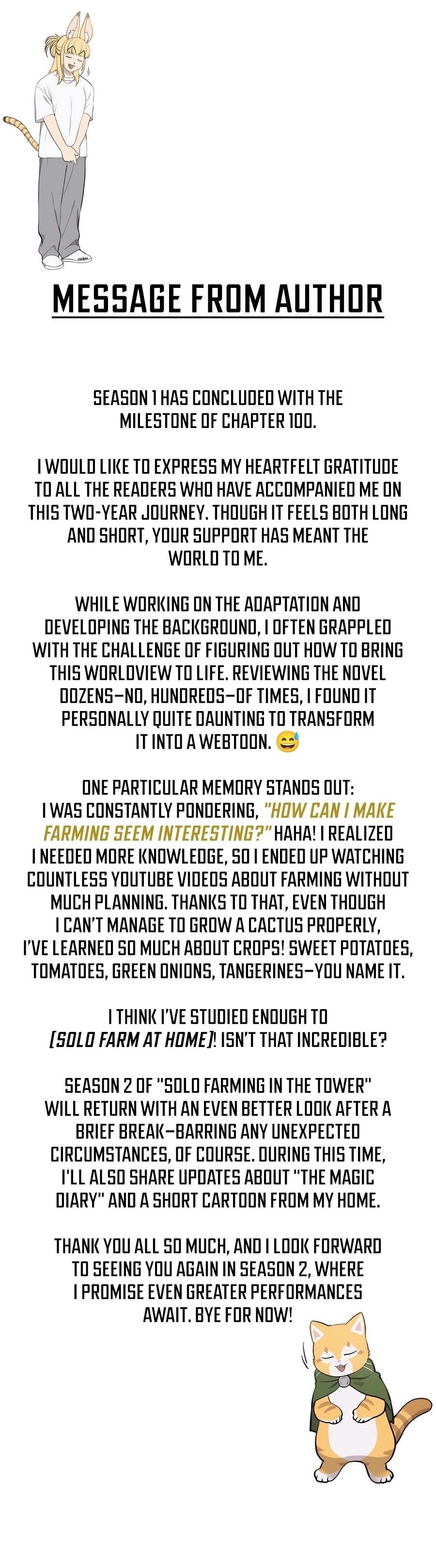 Solo Farming In The Tower - Chapter 100.5 Page 1